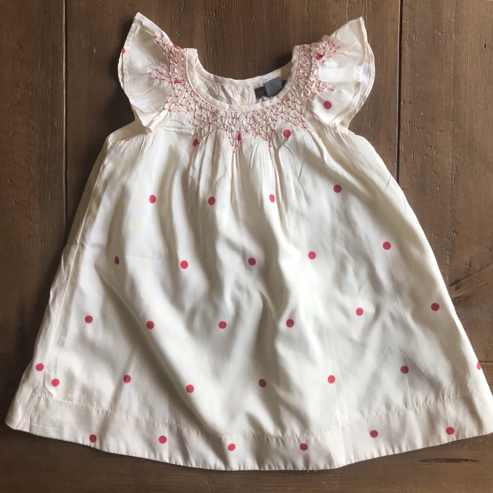 Gap red pokadot dress 6-12months